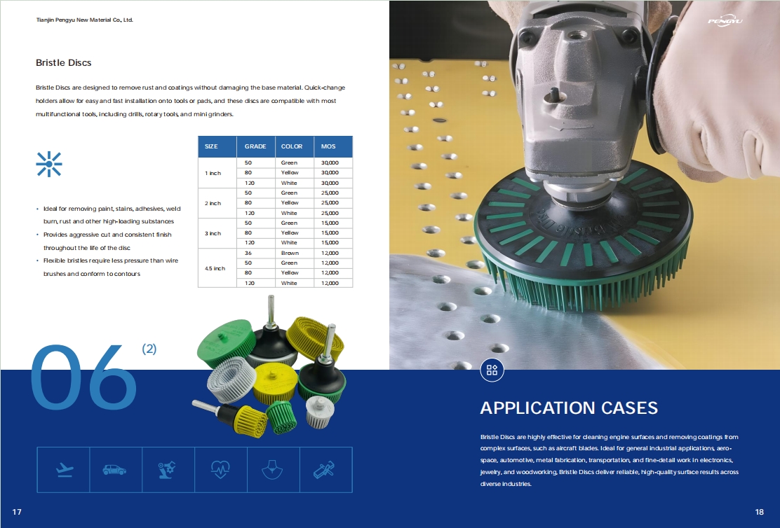 Pengyu New Material Bristle Disc Disco de cerdas