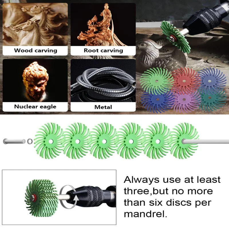 radial bristle disc Disco de cerdas radiais