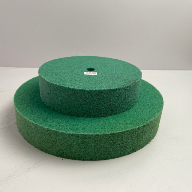 Roda de polimento não tecida de fibra de nylon 9P 150 para polimento de copos de aço inoxidável