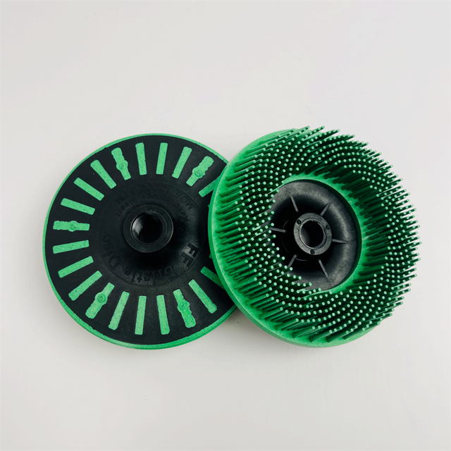 Disco de cerdas de plástico verde 50 grit de 4,5 polegadas para soldar